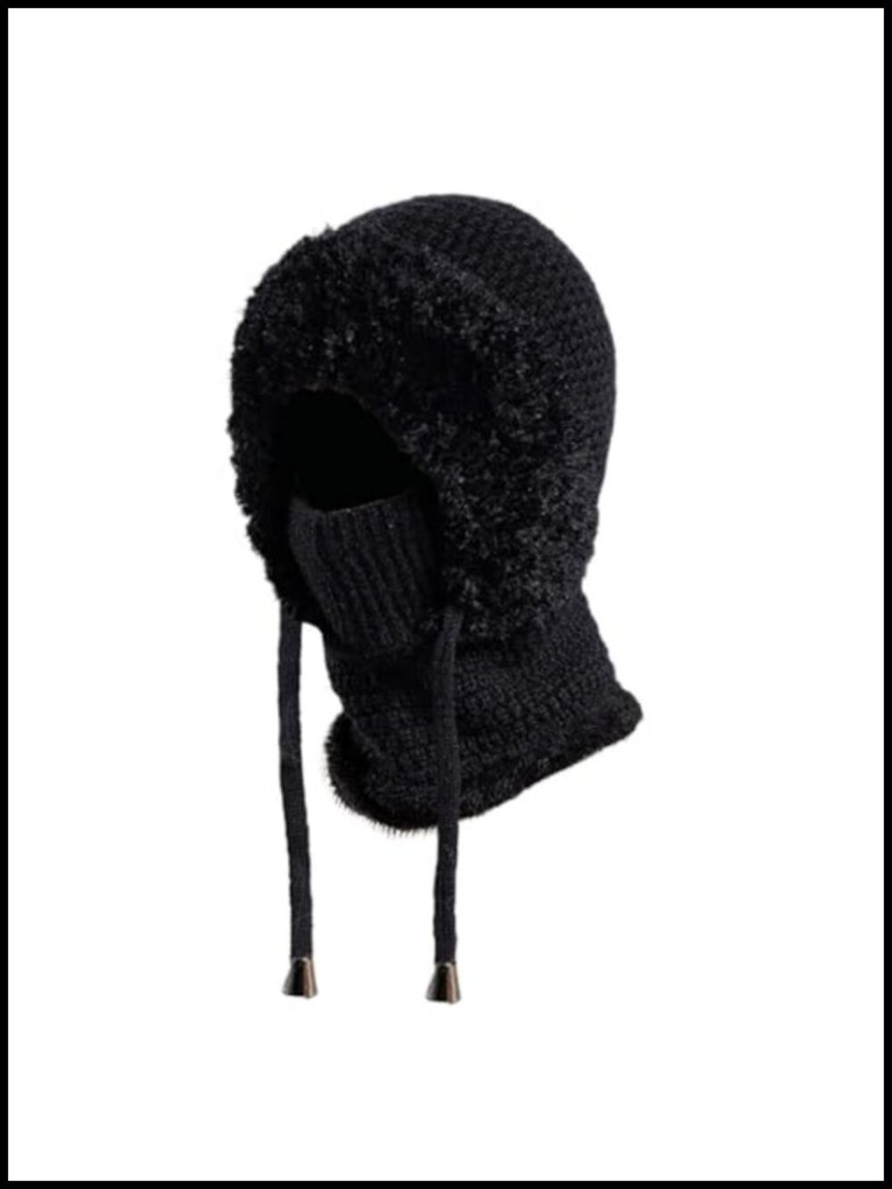 3 in 1 Women's Winter Knitted Beanie Hat with Neck Warmer Balaclava Set